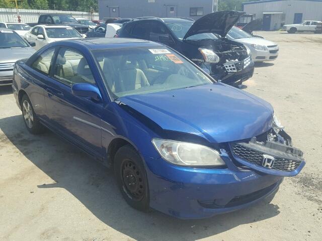 1HGEM22904L026072 - 2004 HONDA CIVIC BLUE photo 1