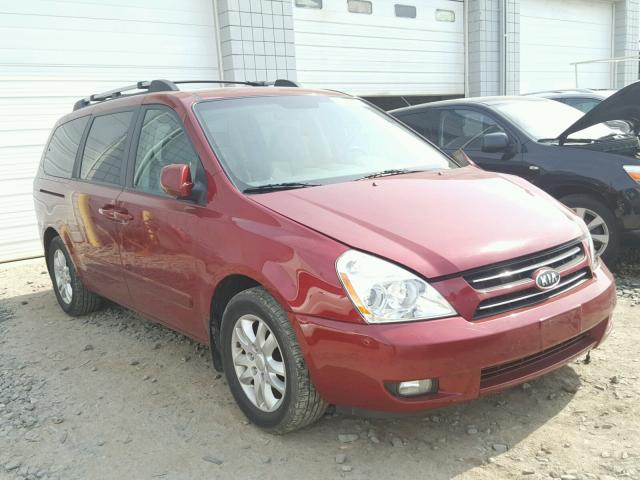 KNDMB233076175210 - 2007 KIA SEDONA EX RED photo 1