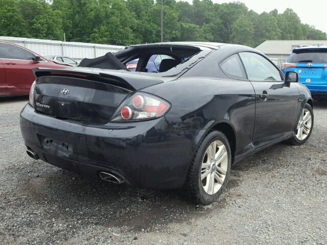 KMHHM66D78U285431 - 2008 HYUNDAI TIBURON GS BLACK photo 4