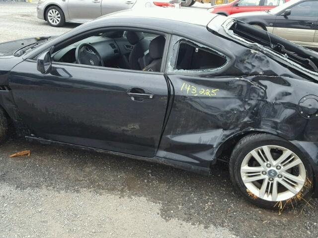 KMHHM66D78U285431 - 2008 HYUNDAI TIBURON GS BLACK photo 9