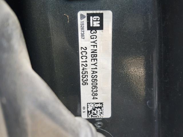 3GYFNBEY1AS606384 - 2010 CADILLAC SRX PERFOR 灰色 照片 10