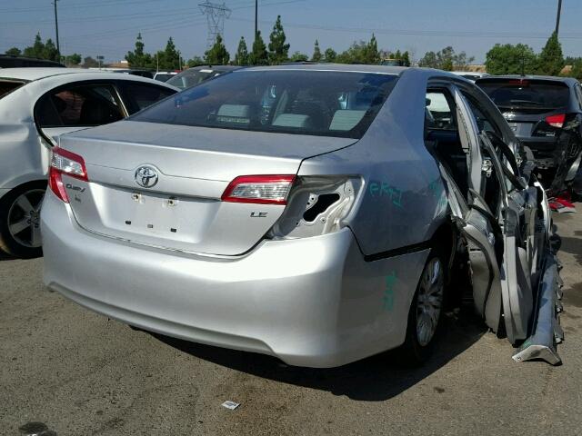 4T1BF1FK3DU236979 - 2013 TOYOTA CAMRY SILVER photo 4