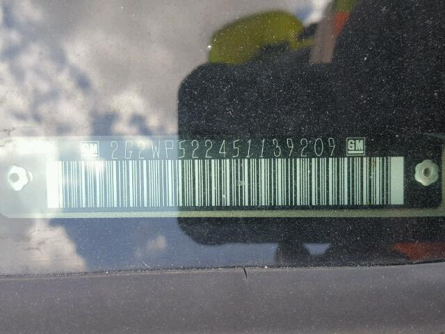 2G2WP522451139209 - 2005 PONTIAC GRAND PRIX GOLD photo 10