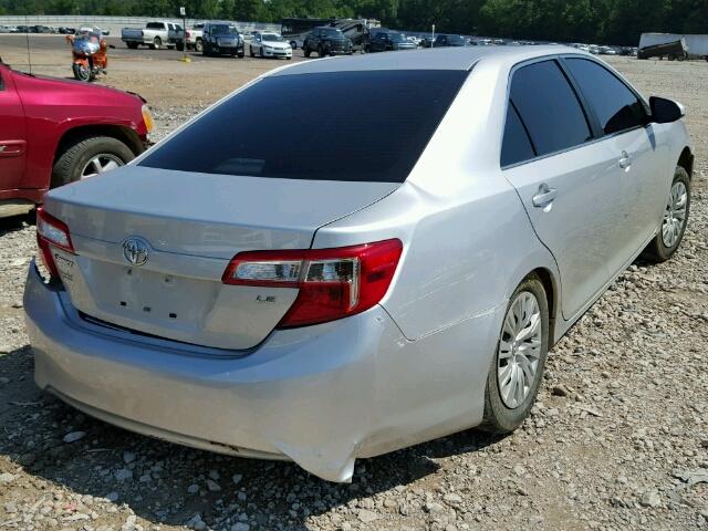 4T4BF1FK5DR292802 - 2013 TOYOTA CAMRY SILVER photo 4