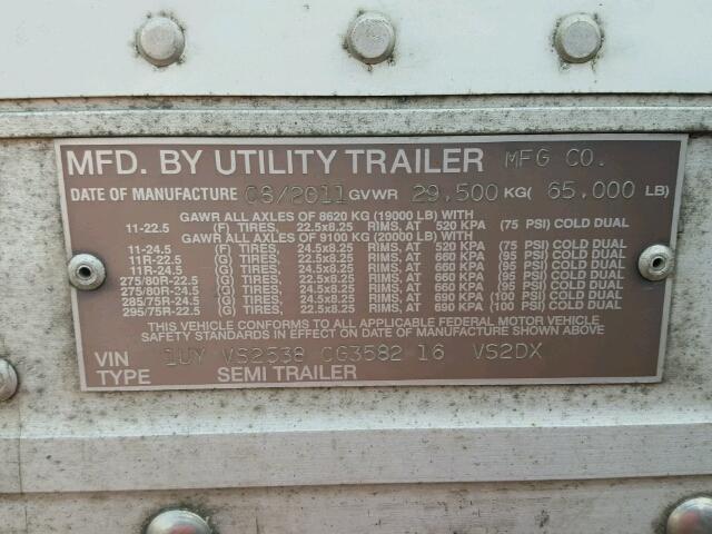 1UYVS2538CG358216 - 2012 UTILITY TRAILER WHITE photo 10