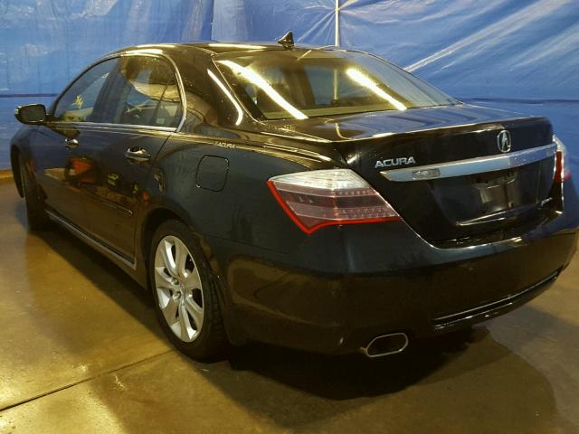 JH4KB266X9C001676 - 2009 ACURA RL BLACK photo 3