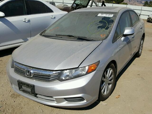 19XFB2F87CE335068 - 2012 HONDA CIVIC SILVER photo 2