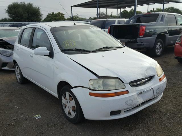 KL1TD66616B560596 - 2006 CHEVROLET AVEO BASE Biały zdjęcie 1
