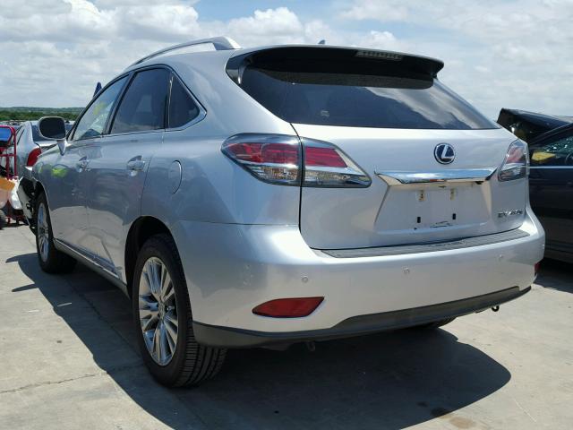 JTJBC1BA6D2066118 - 2013 LEXUS RX 450 SILVER photo 3