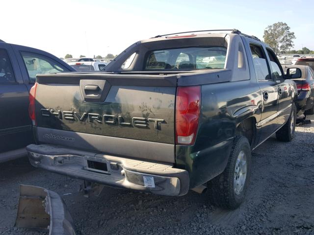 3GNEC12T24G298814 - 2004 CHEVROLET AVALANCHE GREEN photo 4