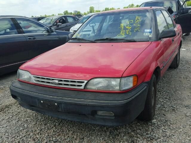 1Y1SK5466LZ135168 - 1990 GEO PRIZM BASE წითელი ფოტო 2