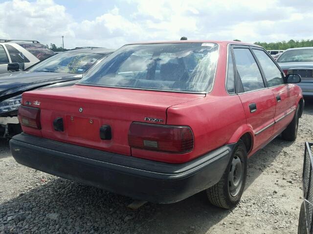 1Y1SK5466LZ135168 - 1990 GEO PRIZM BASE წითელი ფოტო 4