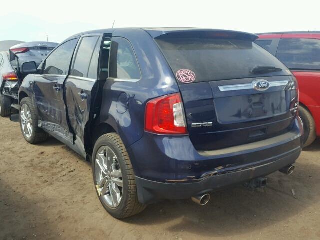 2FMDK4KC1BBA34326 - 2011 FORD EDGE Mavi fotoğraf 3
