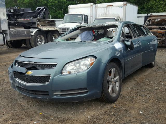 1G1ZF57599F213441 - 2009 CHEVROLET MALIBU HYB BLUE photo 2