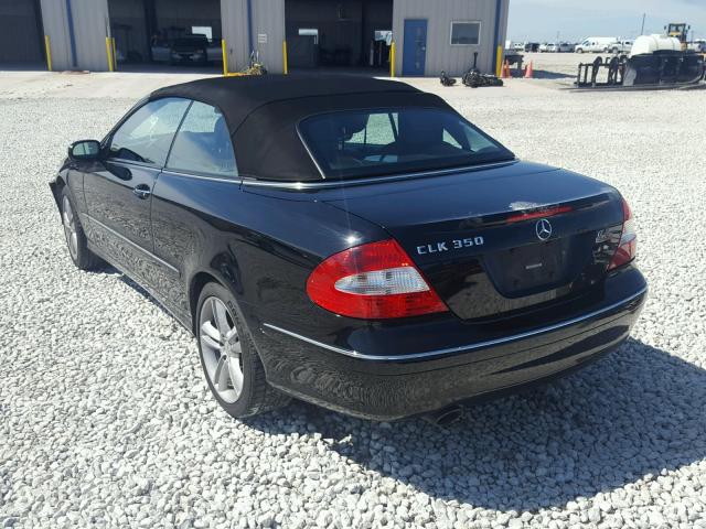 WDBTK56F67F223813 - 2007 MERCEDES-BENZ CLK 350 BLACK photo 3