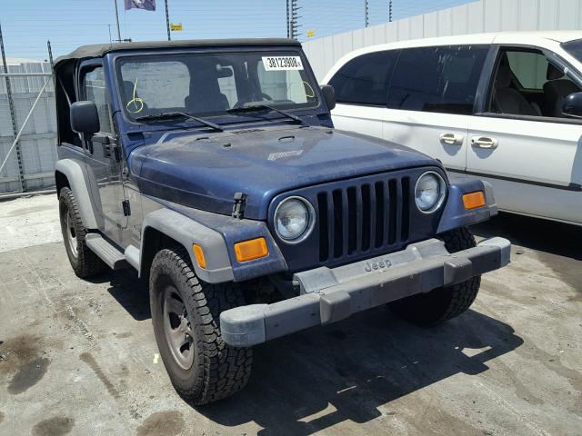 1J4FA39S94P746113 - 2004 JEEP WRANGLER X BLUE photo 1