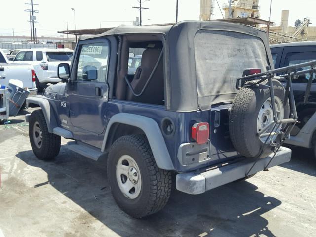 1J4FA39S94P746113 - 2004 JEEP WRANGLER X BLUE photo 3