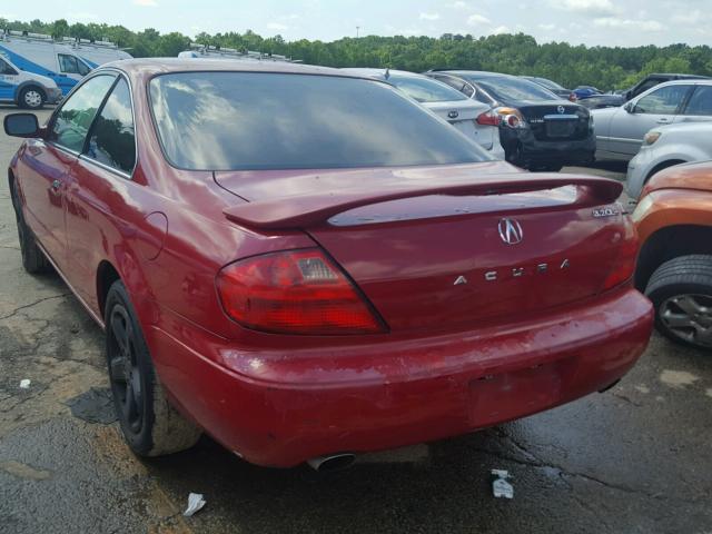 19UYA42622A000587 - 2002 ACURA 3.2CL TYPE RED photo 3