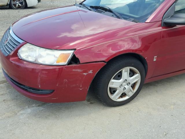 1G8AJ55F57Z178126 - 2007 SATURN ION LEVEL RED photo 9