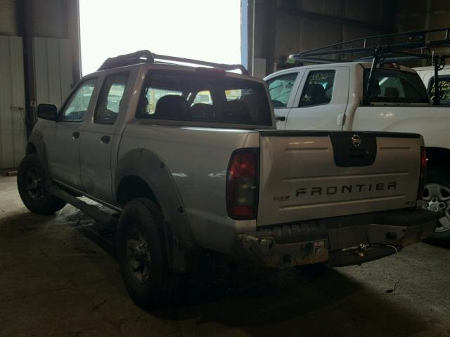 1N6ED27T01C370156 - 2001 NISSAN FRONTIER C GRAY photo 3