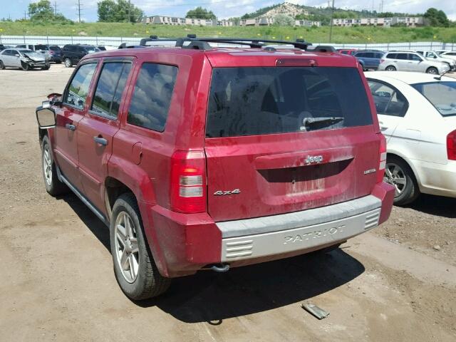 1J8FF48W77D320923 - 2007 JEEP PATRIOT LI RED photo 3