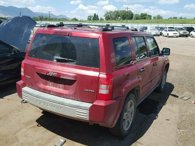 1J8FF48W77D320923 - 2007 JEEP PATRIOT LI RED photo 4