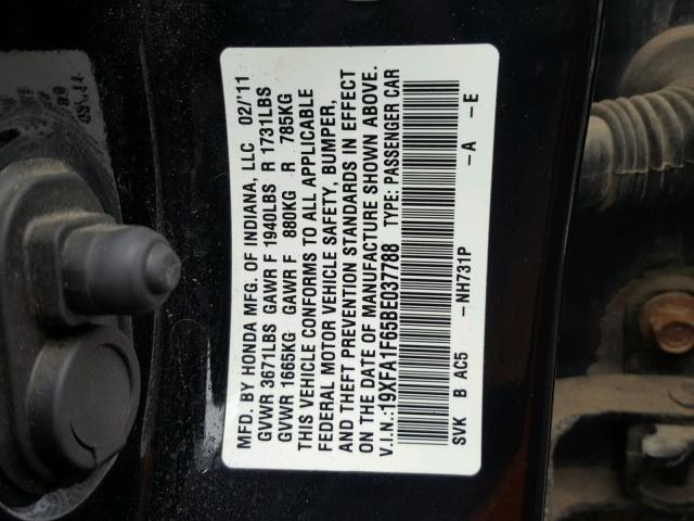 19XFA1F65BE037788 - 2011 HONDA CIVIC LX-S Qara foto 10