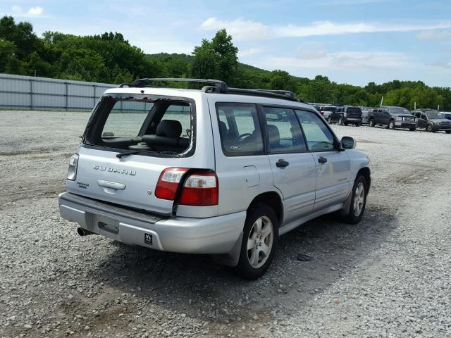 JF1SF65652H741651 - 2002 SUBARU FORESTER S ვერცხლისფერი ფოტო 4