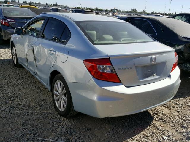 19XFB2F9XCE335557 - 2012 HONDA CIVIC EXL BLUE photo 3