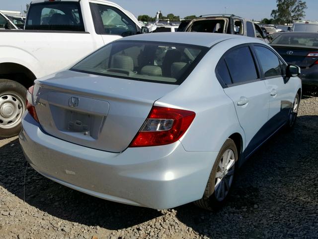 19XFB2F9XCE335557 - 2012 HONDA CIVIC EXL BLUE photo 4