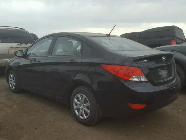 KMHCT4AE2EU776907 - 2014 HYUNDAI ACCENT GLS BLACK photo 3