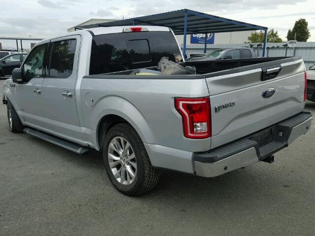 1FTEW1EG6FFA25295 - 2015 FORD F150 SUPER SILVER photo 3