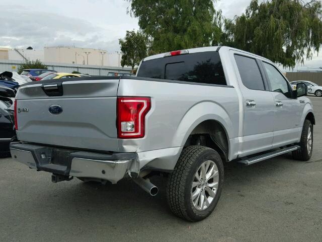 1FTEW1EG6FFA25295 - 2015 FORD F150 SUPER SILVER photo 4