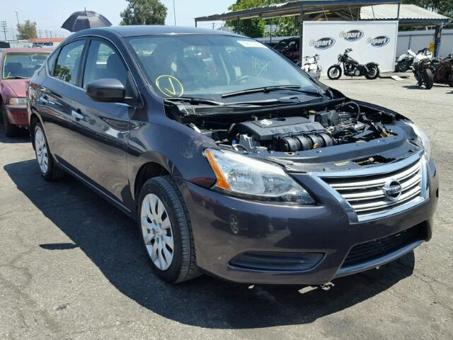 1N4AB7AP4EN854055 - 2014 NISSAN SENTRA S/S GRAY photo 1