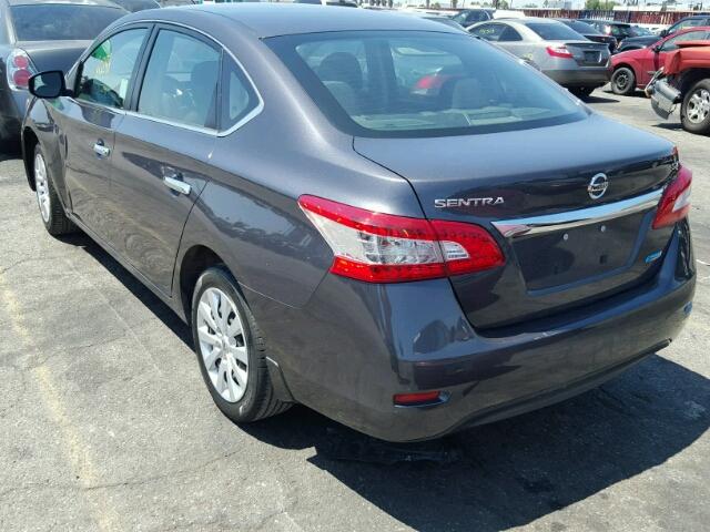 1N4AB7AP4EN854055 - 2014 NISSAN SENTRA S/S GRAY photo 3