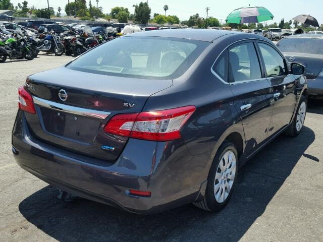 1N4AB7AP4EN854055 - 2014 NISSAN SENTRA S/S GRAY photo 4