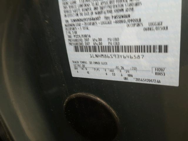 1LNHM86S93Y646587 - 2003 LINCOLN LS 蓝色 照片 10