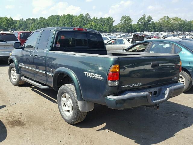 5TBRT38192S280104 - 2002 TOYOTA TUNDRA ACC GREEN photo 3