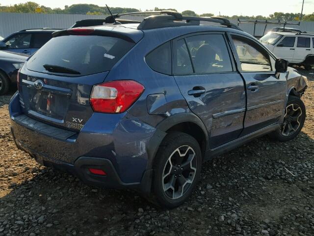 JF2GPAVC8D2212675 - 2013 SUBARU XV CROSSTR BLUE photo 4