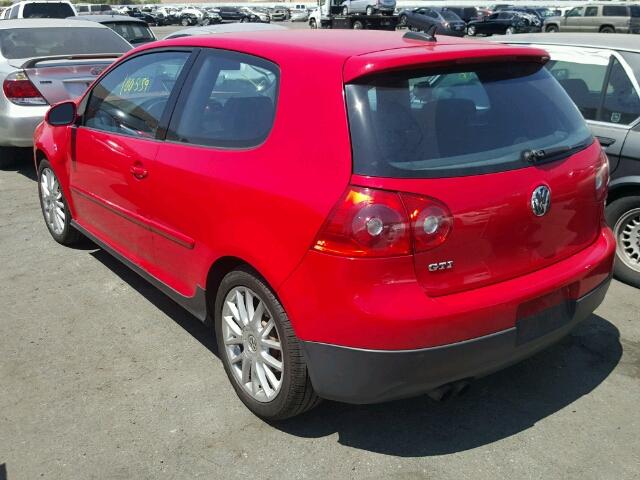 WVWFV71K26W139654 - 2006 VOLKSWAGEN NEW GTI RED photo 3