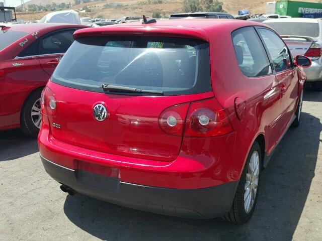 WVWFV71K26W139654 - 2006 VOLKSWAGEN NEW GTI RED photo 4