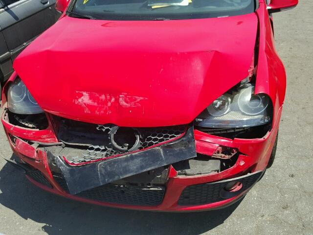 WVWFV71K26W139654 - 2006 VOLKSWAGEN NEW GTI RED photo 7