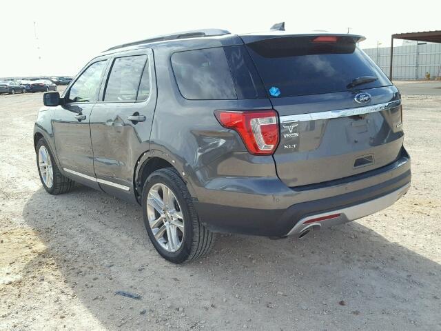 1FM5K7D86GGA06987 - 2016 FORD EXPLORER X GRAY photo 3