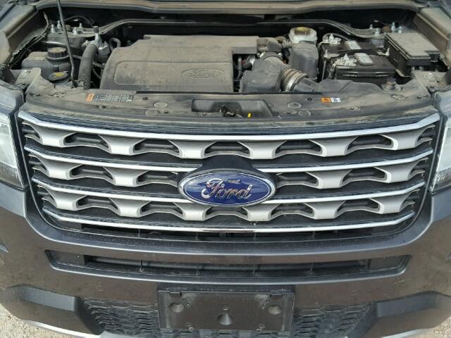 1FM5K7D86GGA06987 - 2016 FORD EXPLORER X GRAY photo 7