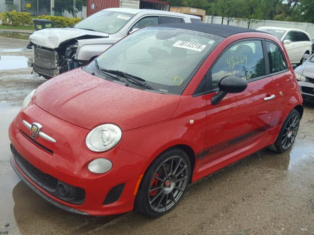 3C3CFFJH5DT670403 - 2013 FIAT 500 ABARTH RED photo 2