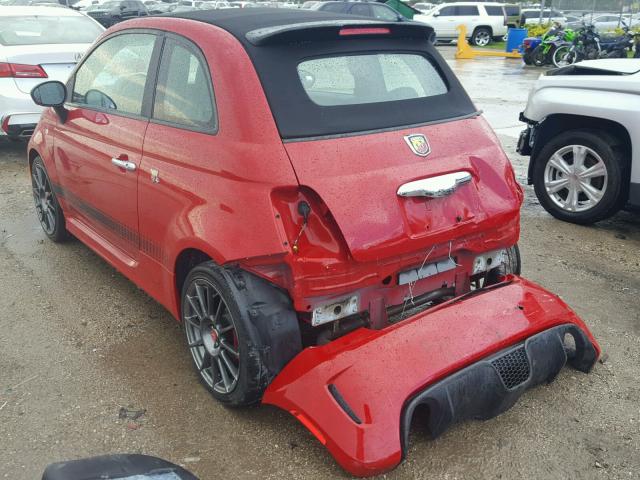 3C3CFFJH5DT670403 - 2013 FIAT 500 ABARTH RED photo 3