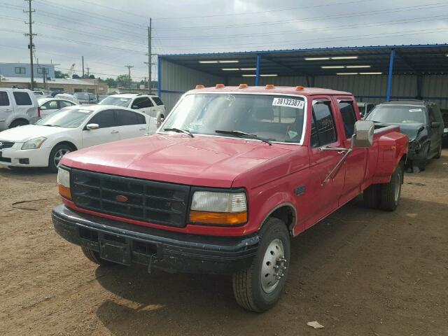 1FTJW35F9SEA38172 - 1995 FORD F350 RED photo 2