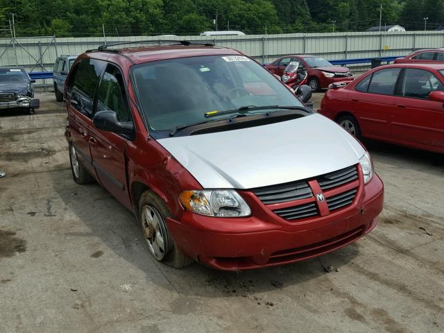 1D4GP45R57B150101 - 2007 DODGE CARAVAN SX RED photo 1