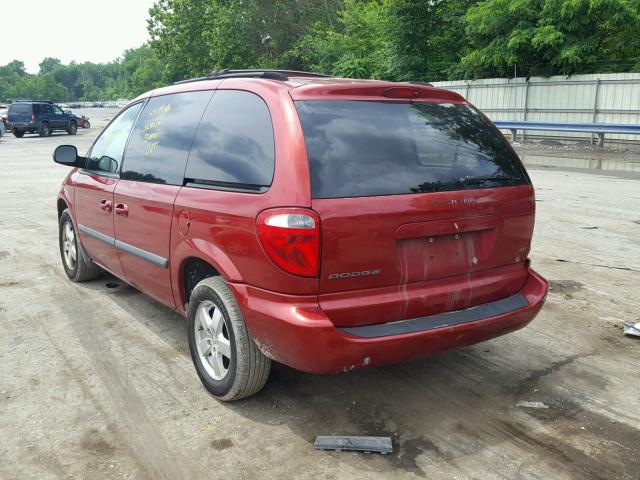 1D4GP45R57B150101 - 2007 DODGE CARAVAN SX RED photo 3