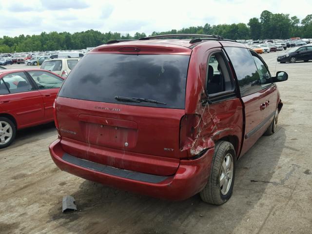 1D4GP45R57B150101 - 2007 DODGE CARAVAN SX RED photo 4